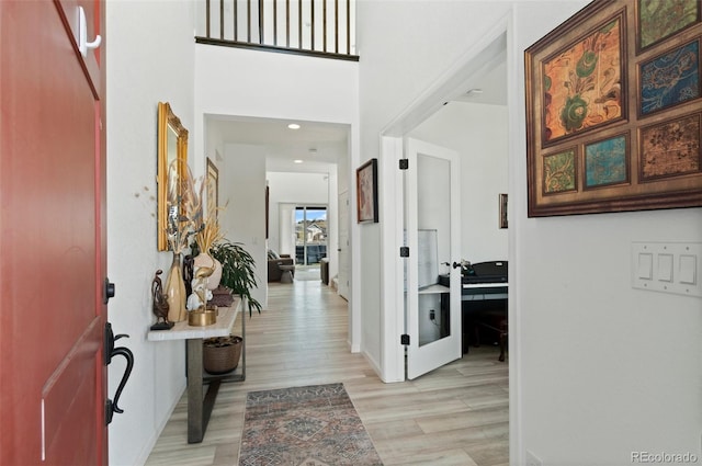 6454 Leathers Ln, Parker, CO 80134 - entryway featuring light wood-style floors and recessed lighting
