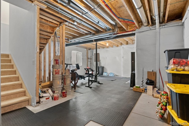 6454 Leathers Ln, Parker, CO 80134 - unfinished basement with stairway