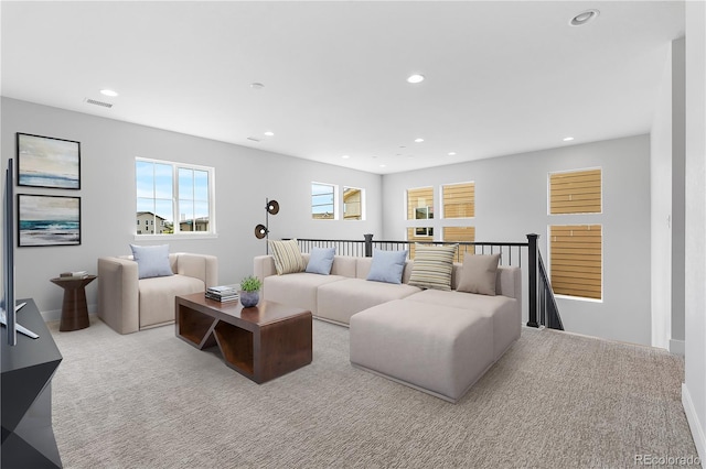 6683 Bridle Creek Pt, Castle Pines, CO 80108 - living room with recessed lighting and carpet