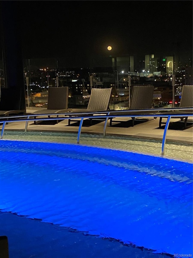1901 Wazee St Unit 707, Denver, CO 80202 - pool at night with an outdoor pool