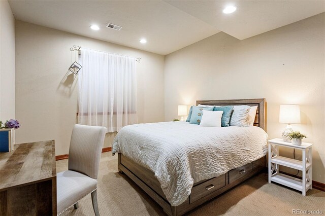 view of carpeted bedroom