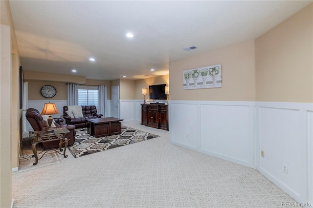 view of carpeted living room