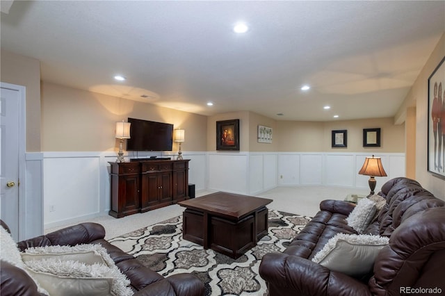 view of carpeted living room