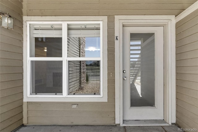 view of doorway to property