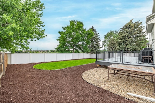 20710 E Princeton Pl, Aurora, CO 80013 - fenced backyard featuring a deck