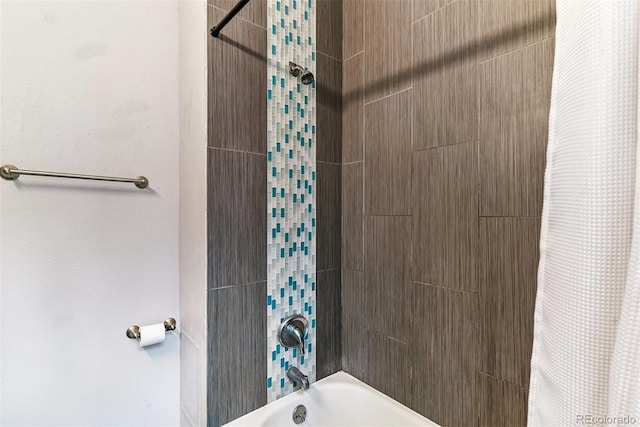 909 W Park Ave, Denver, CO 80205 - bathroom with shower / bath combo with shower curtain