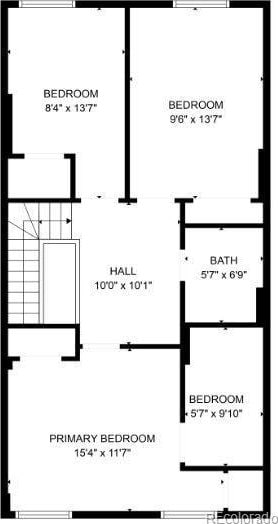 909 W Park Ave, Denver, CO 80205 - view of home floor plan