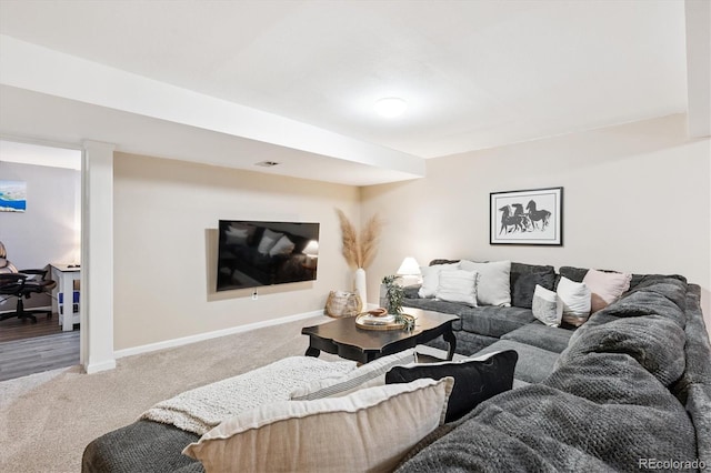 700 Prairie Ridge Rd, Highlands Ranch, CO 80126 - living area featuring carpet floors and baseboards