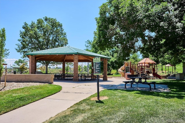700 Prairie Ridge Rd, Highlands Ranch, CO 80126 - surrounding community with a gazebo and a yard
