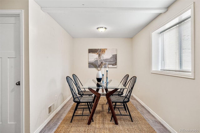 1516 Lafayette St, Denver, CO 80218 - dining area featuring wood finished floors and baseboards