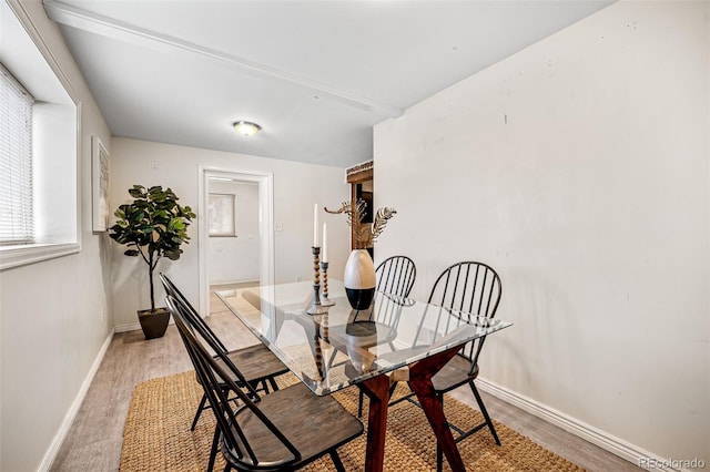 1516 Lafayette St, Denver, CO 80218 - dining space featuring light wood-type flooring and baseboards