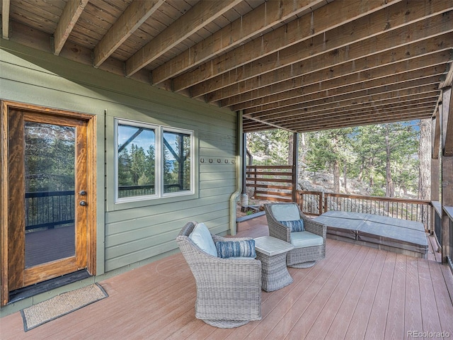 view of wooden deck