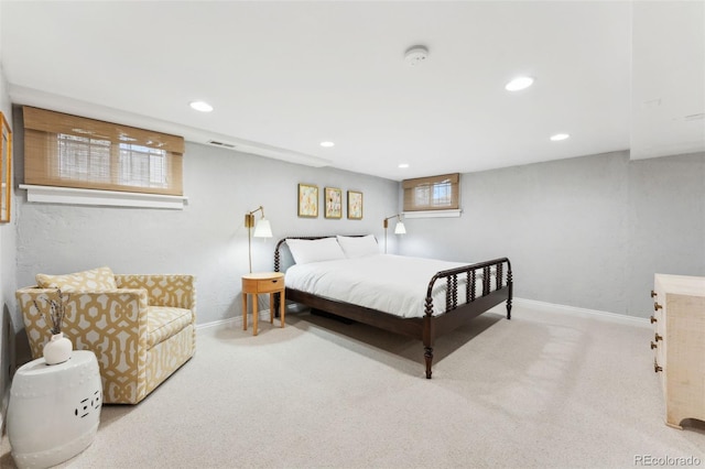 bedroom with carpet floors