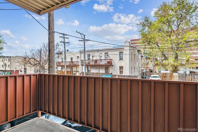 view of patio / terrace with a residential view