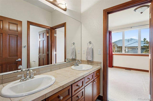 bathroom with vanity