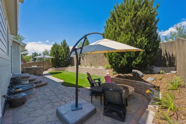 13463 Tamarac Pl, Thornton, CO 80602 - fenced backyard featuring a patio