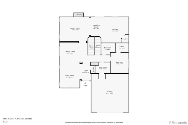 13463 Tamarac Pl, Thornton, CO 80602 - view of home floor plan