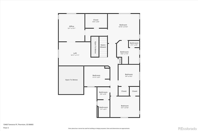 13463 Tamarac Pl, Thornton, CO 80602 - view of room layout