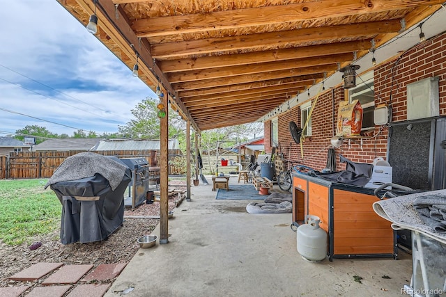 view of patio / terrace with a fenced backyard