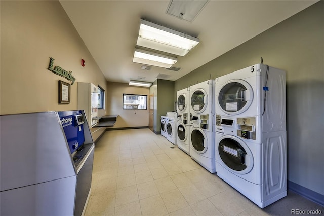 466 Hi Country Dr Unit 109, Winter Park, CO 80482 - shared laundry featuring estacked washer and dryer and washer and dryer