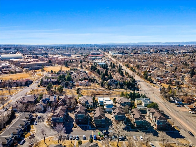 drone / aerial view featuring a residential view