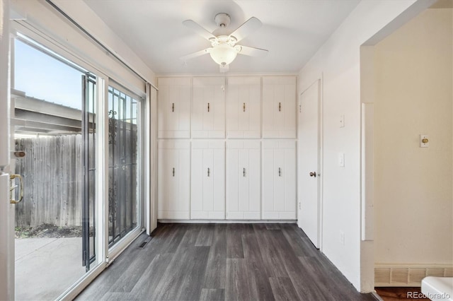 interior space featuring dark hardwood / wood-style flooring