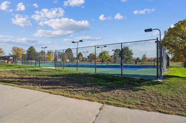 view of tennis court