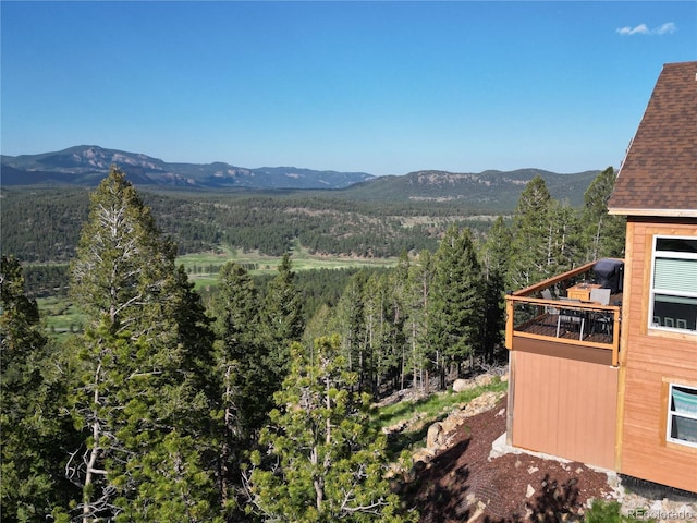 72 Hilltop Dr, Bailey, CO 80421 - view of mountain background featuring a heavily wooded area