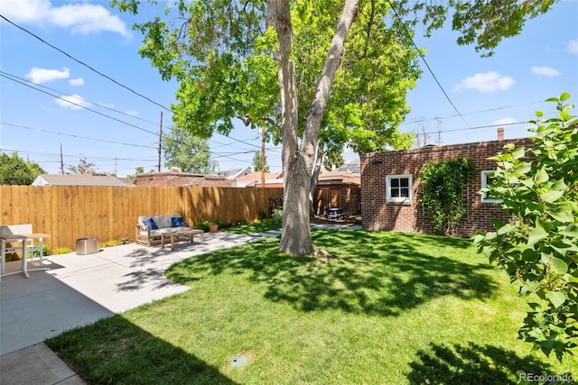 3332 N Vine St, Denver, CO 80205 - view of yard featuring a patio and an outdoor living space