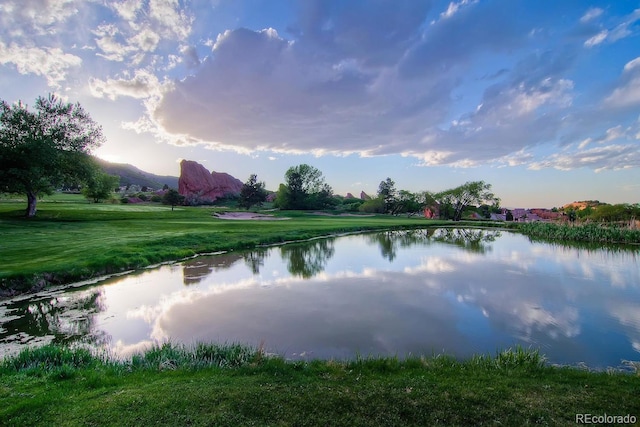 property view of water with a mountain view