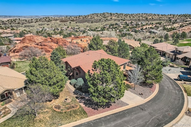 drone / aerial view featuring a residential view