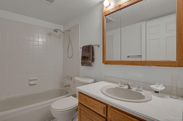 7000 E Quincy Ave Unit 302, Denver, CO 80237 - bathroom featuring shower / bathtub combination, toilet, and vanity