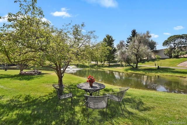7000 E Quincy Ave Unit 302, Denver, CO 80237 - view of grassy yard with a water view
