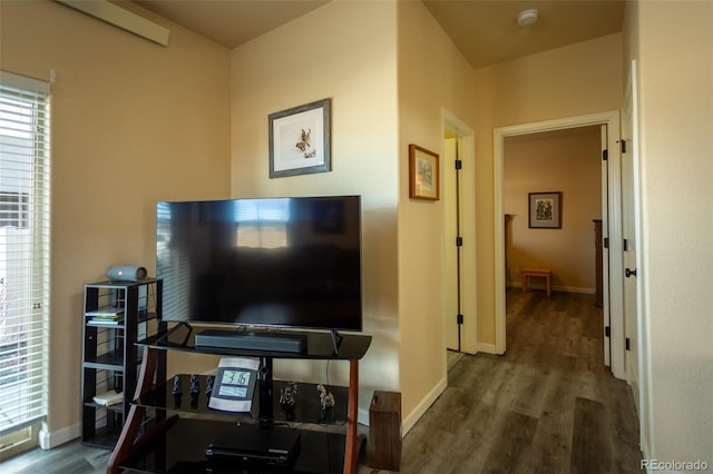 10473 Table Rock Ct Unit E, Poncha Springs, CO 81242 - living area with wood finished floors and baseboards