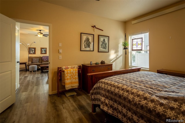 10473 Table Rock Ct Unit E, Poncha Springs, CO 81242 - bedroom with dark wood finished floors