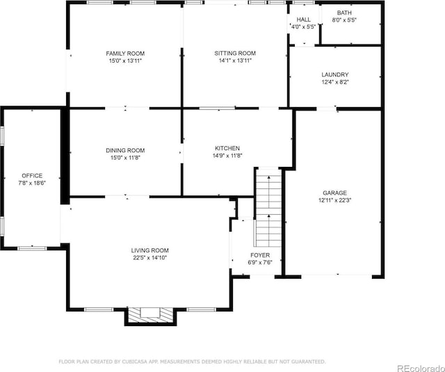 629 Bellaire St, Denver, CO 80220 - floor plan / room layout
