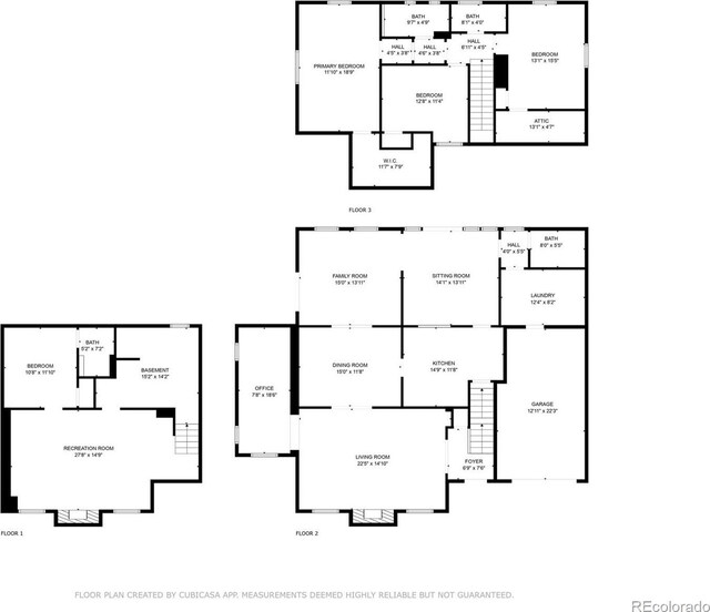 629 Bellaire St, Denver, CO 80220 - view of floor plan / room layout