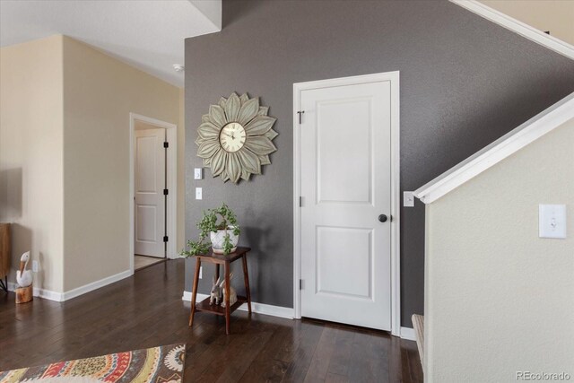 10497 Table Rock Ct, Poncha Springs, CO 81242 - entryway with wood-type flooring and baseboards