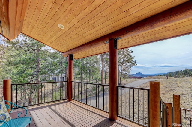 14753 Kit Carson Peak Trl, Pine, CO 80470 - deck with a mountain view