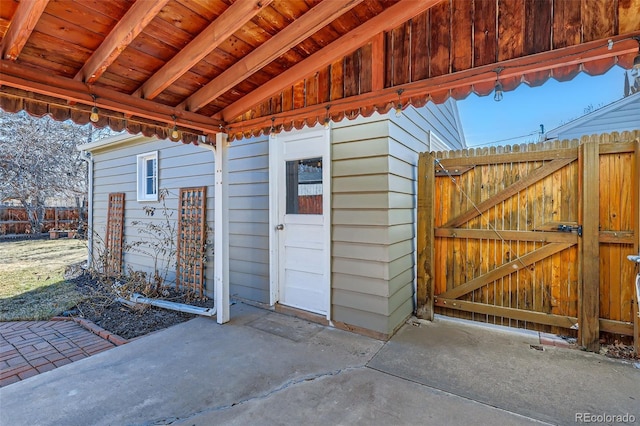 view of patio with fence