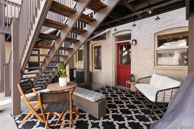 view of patio with cooling unit