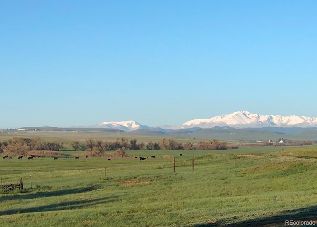 property view of mountains featuring a rural view