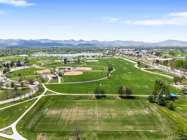 aerial view of a mountainous background