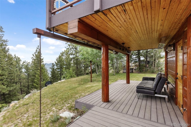 1000 Rangeview Ct, Black Hawk, CO 80422 - wooden terrace with a lawn
