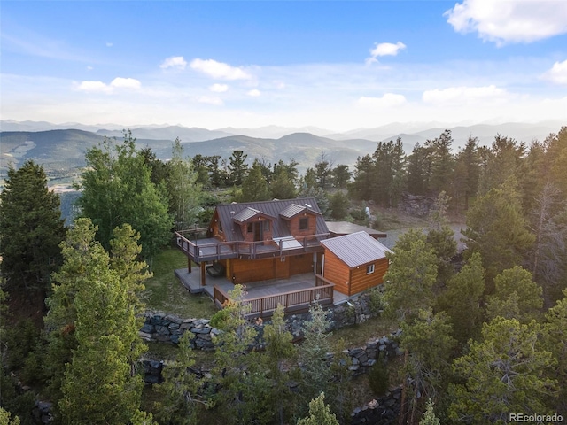 1000 Rangeview Ct, Black Hawk, CO 80422 - aerial view of a mountain backdrop and a heavily wooded area