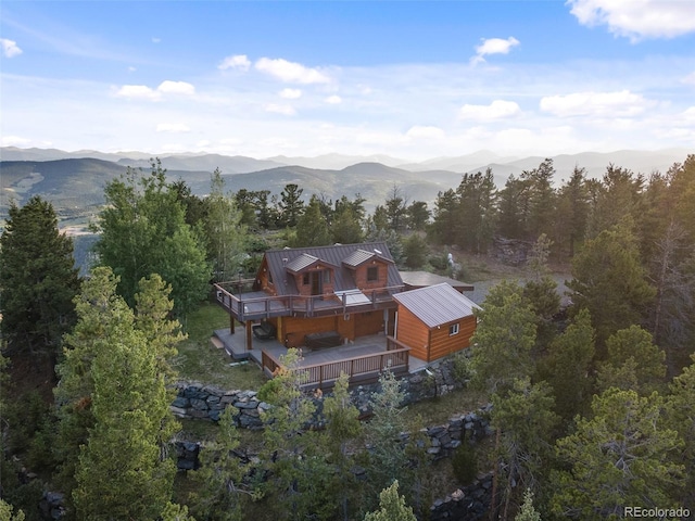 1000 Rangeview Ct, Black Hawk, CO 80422 - view from above of property with a mountain backdrop
