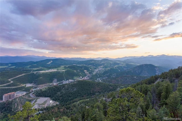 1000 Rangeview Ct, Black Hawk, CO 80422 - mountain view featuring a heavily wooded area