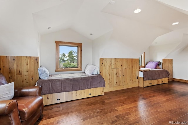 1000 Rangeview Ct, Black Hawk, CO 80422 - bedroom featuring lofted ceiling and wood-type flooring