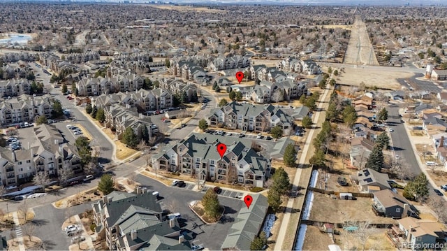 bird's eye view featuring a residential view