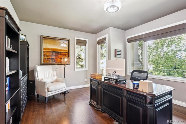9065 E Lost Hill Trl, Lone Tree, CO 80124 - office space with dark wood finished floors